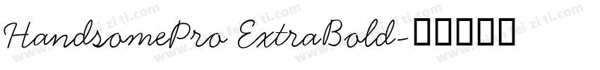 HandsomePro ExtraBold字体转换